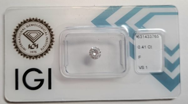 Diamante Naturale IGI 0.41 F VS1 VGVGGD SL - immagine 2